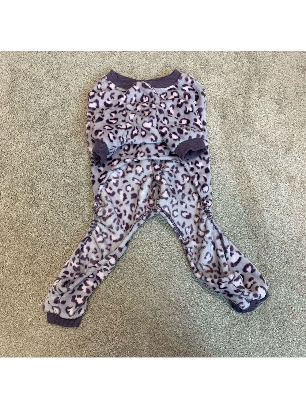 BARKLEY & Finn small breed dog purple fleece pyjamas Sz M/L